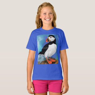 Schoon Atlantik Papegaaiduik Vogel Schilderij T-Sh T-shirt
