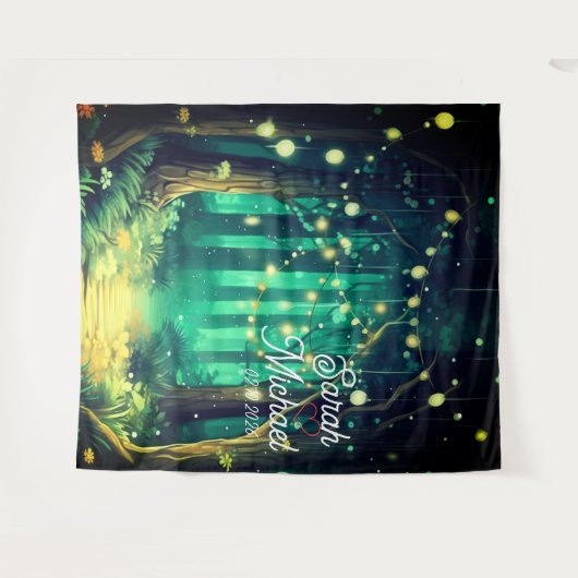 Schoon Avond Bruiloft Achtergrond Wandkleed (Voorkant (horizontaal))