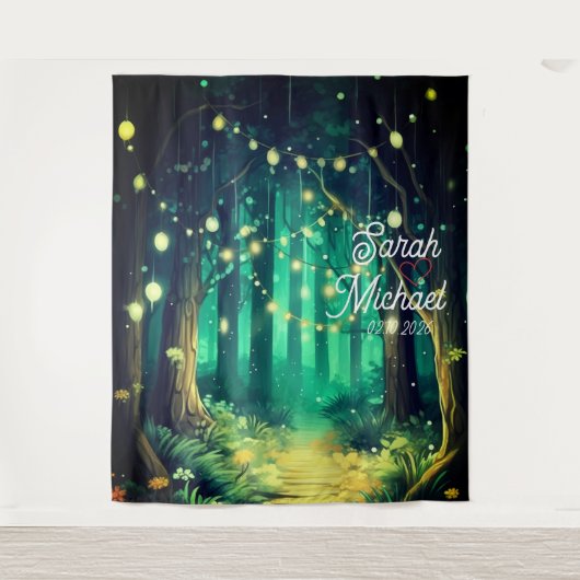 Schoon Avond Bruiloft Achtergrond Wandkleed (Voorkant)