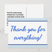 Schoon "Bedankt voor alles!" Briefkaart (Voorkant / Achterkant)