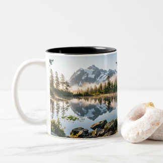 Schoon Berglandschap Koffiemok Tweekleurige Koffiemok