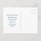 Schoon Bergmeer Trouwdatum Opslaan Aankondigingskaart (Achterkant)