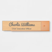 Schoon berkenhout, Kantoor Deurbordje (Voorkant)