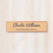 Schoon berkenhout, Kantoor Deurbordje (Voorkant)