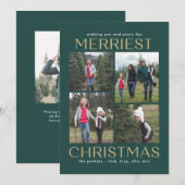 Schoon Bewerkbare Collage Kleur Kerstkaart (Voorkant / Achterkant)