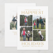 Schoon bewerkbare collagekleur kerstkaart (Voorkant / Achterkant)