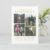 Schoon bewerkbare collagekleur kerstkaart (Staand voorkant)