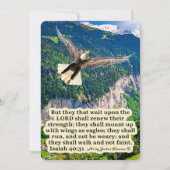 Schoon Bijbeltekst Jesaja 40:31 Feestdagenkaart (Voorkant)