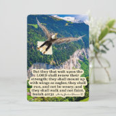 Schoon Bijbeltekst Jesaja 40:31 Feestdagenkaart (Staand voorkant)