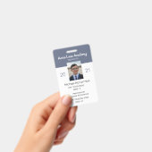 Schoon Blauw Homeschool Leerling ID Badge (Handheld)