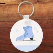 Schoon Blauw IJsschaats Sleutelhanger (Voorkant)