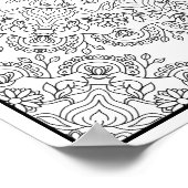 Schoon Bloem Mandala Ontwerp Om In Te Kleuren Poster (Hoek)