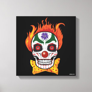 Schoon boommel met schedeldemon Wall Art Home Deco Canvas Afdruk