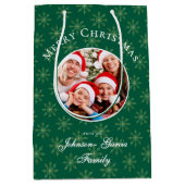 Schoon bos groene sneeuwvlokken Kerstmis Medium Cadeauzakje (Voorkant)