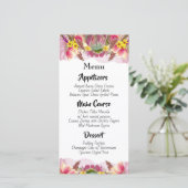 Schoon botanisch bloemmenu (Staand voorkant)