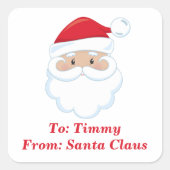 Schoon cadeau van de Kerstman Persoonlijk kerstcad Vierkante Sticker (Voorkant)