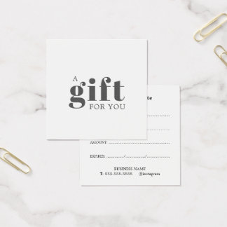 Schoon cadeaubon voor visagist vierkante visitekaartjes