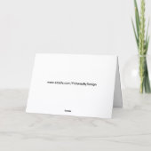 Schoon calico kat met kerstmuts, gepersonaliseerd feestdagen kaart (Achterkant)
