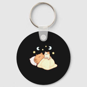 Schoon Capybara Kawaii Slaap Pyjama Slaapbara Kat Sleutelhanger