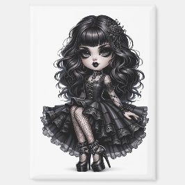 Schoon Chibi Gotische Meisje Magneet Donkere Esthe