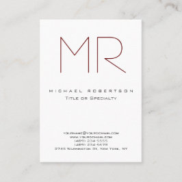 Schoon Chic Monogram Grote Professioneel Visitekaartje