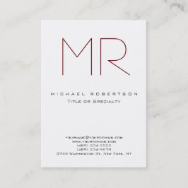 Schoon Chic Monogram Grote Professioneel Visitekaartje