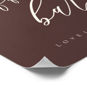 Schoon Coffee Bar liefde brouwen Trouw chocolade Poster (Hoek)