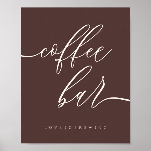 Schoon Coffee Bar liefde brouwen Trouw chocolade Poster (Voorkant)