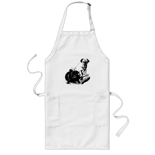 Schoon Contrast, Creatieve Keuken Lang Schort (Voorkant)