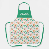 Schoon Corgi Bloemendoek Schort (Voorkant)