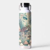 Schoon Cottage Kern Whimsical Dorp Gepersonaliseer Waterfles (Voorkant)