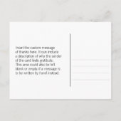 Schoon "Dank U Voor Uw Vriendelijkheid" Ansichtkaa Briefkaart (Achterkant)