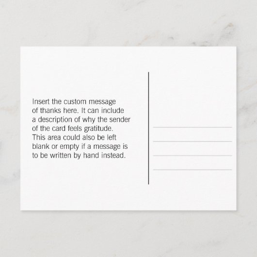 Schoon "Dank U Voor Uw Vriendelijkheid" Ansichtkaa Briefkaart (Achterkant)