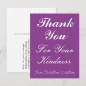 Schoon "Dank voor uw vriendelijkheid" ansichtkaart Briefkaart (Voorkant / Achterkant)