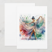 schoon danser vrouwen kunst schilderen  kaart (Voorkant / Achterkant)