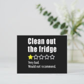 Schoon de koelkast niet op briefkaart (Staand voorkant)