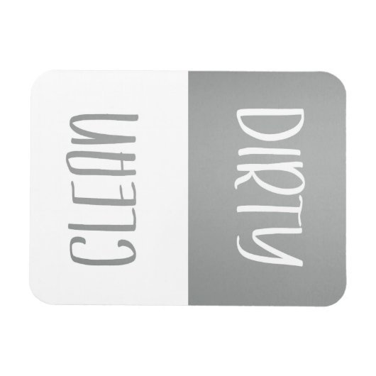 Schoon | Dirty Dishwasher Magnet Sign Magneet (Horizontaal)