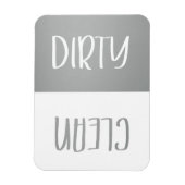 Schoon | Dirty Dishwasher Magnet Sign Magneet (Verticaal)