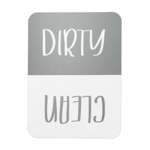Schoon   Dirty Dishwasher Magnet Sign Magneet