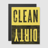 Schoon | Dirty Letterpress Style Dishwaser Magnet (Voorkant / Achterkant)