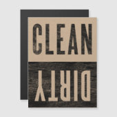 Schoon | Dirty Letterpress Style Dishwaser Magnet (Voorkant / Achterkant)