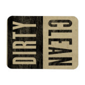 Schoon | Dirty Letterpress Style Dishwaser Magnet Magneet (Horizontaal)