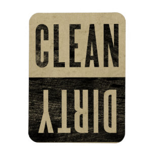 Schoon Dirty Letterpress Style Dishwaser Magnet Magneet