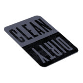 Schoon | Dirty Letterpress Style Dishwaser Magnet Magneet (Rechterzijde)