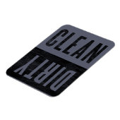 Schoon | Dirty Letterpress Style Dishwaser Magnet Magneet (Linkerzijde)