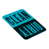 Schoon | Dirty Letterpress Style Dishwaser Magnet Magneet (Rechterzijde)