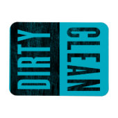 Schoon | Dirty Letterpress Style Dishwaser Magnet Magneet (Horizontaal)