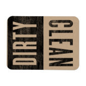 Schoon | Dirty Letterpress Style Dishwaser Magnet Magneet (Horizontaal)