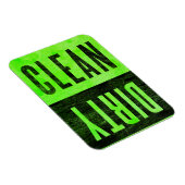 Schoon | Dirty Letterpress Style Dishwaser Magnet Magneet (Rechterzijde)