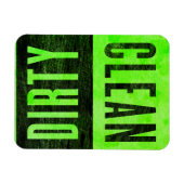 Schoon | Dirty Letterpress Style Dishwaser Magnet Magneet (Horizontaal)